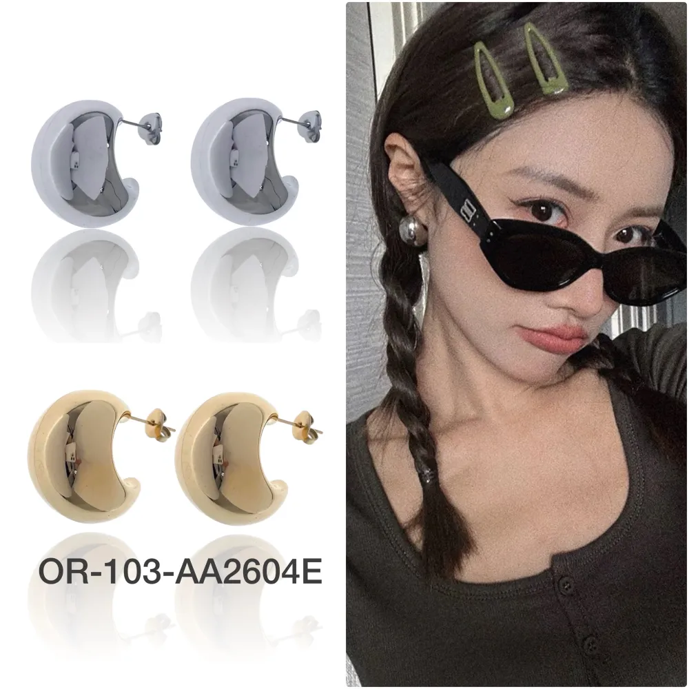 Cerchio -Orecchini in Acciaio - OR-103-AA2604E (Argento)