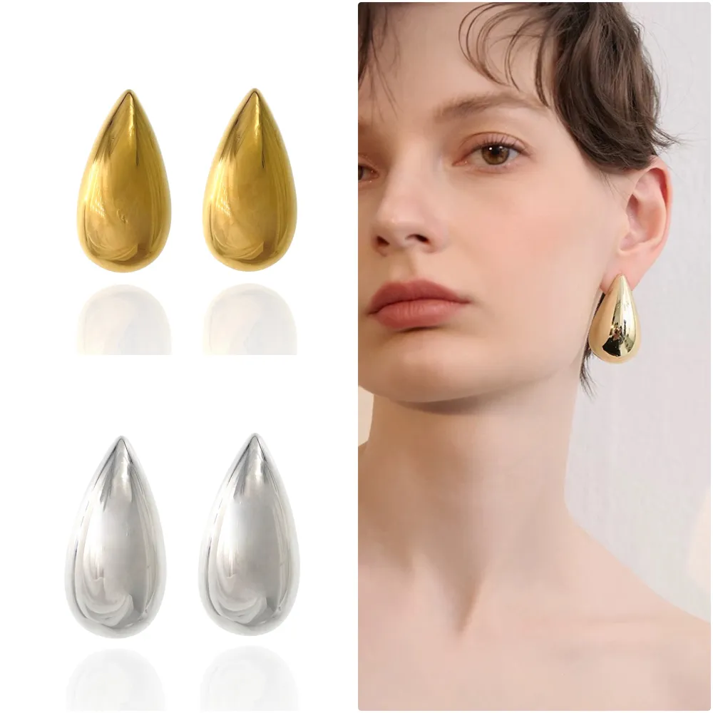 Goccia-Orecchini in Acciaio - OR-103-AA4149E (Argento)