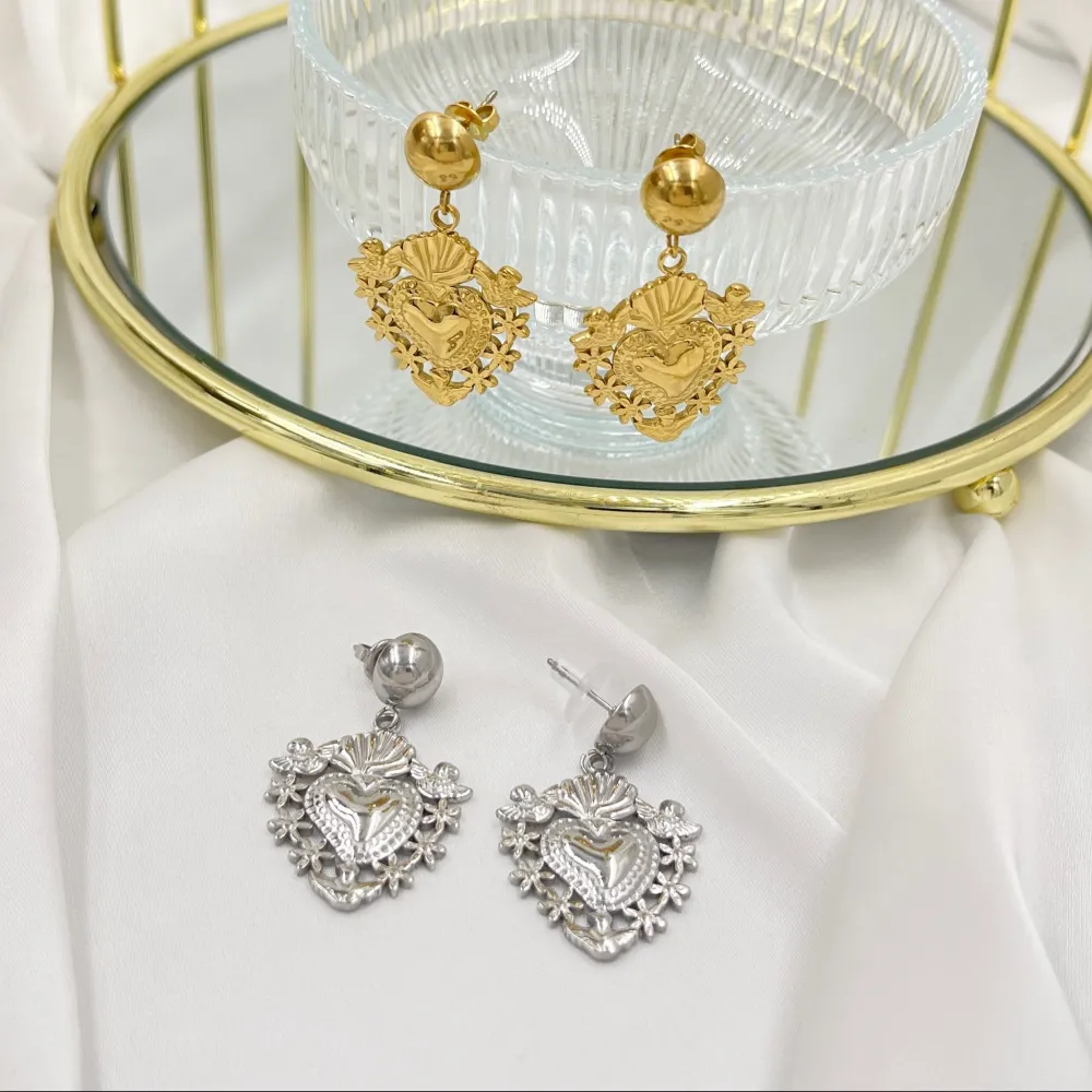 Sacro Cuore-Orecchini in Acciaio - OAP-103-AA4290E