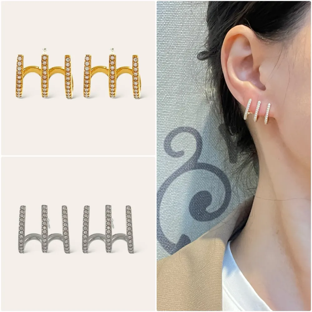 Tre fili -Orecchini in Acciaio - OAP-103-AA4438E (Argento)