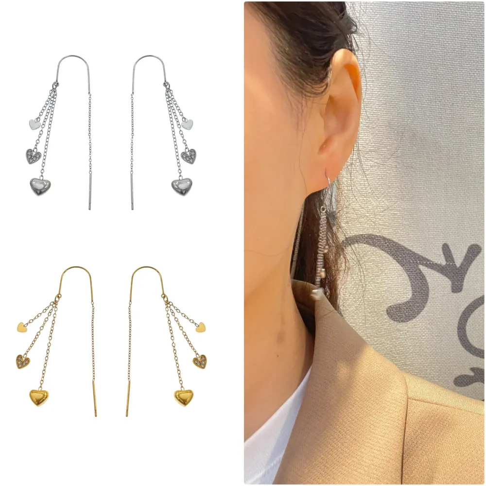 Cuore -Orecchini in Acciaio - OAP-103-AA5002E (Argento)