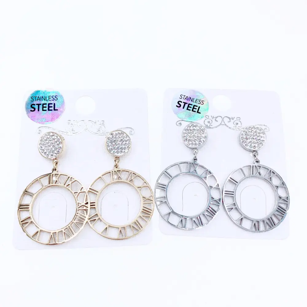 OAS-Cerchio N.Romani 5066 - Orecchini in Acciaio - OAP-413-0195 (Oro Giallo)