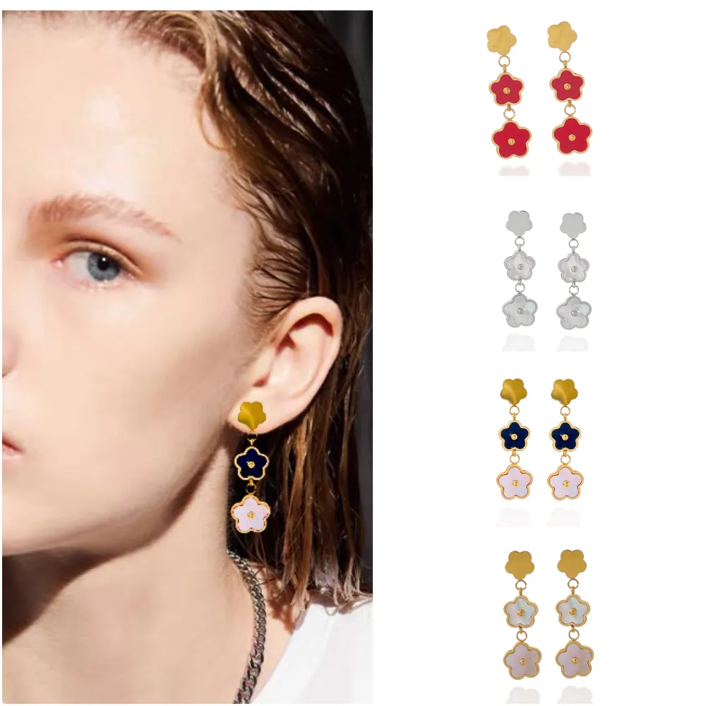 Fiore-Orecchini in Acciaio - OAP-413-1394