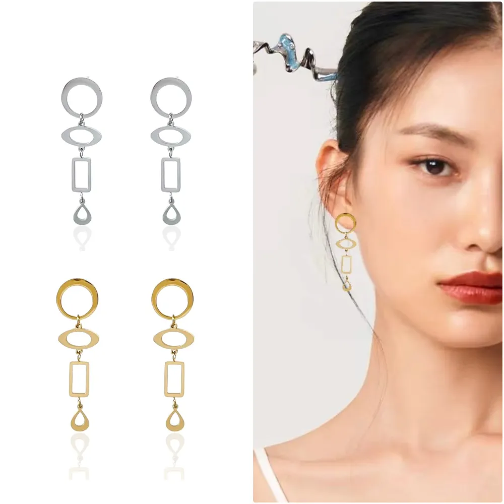 Forme Geometriche-Orecchini in Acciaio - OAP-413-1850