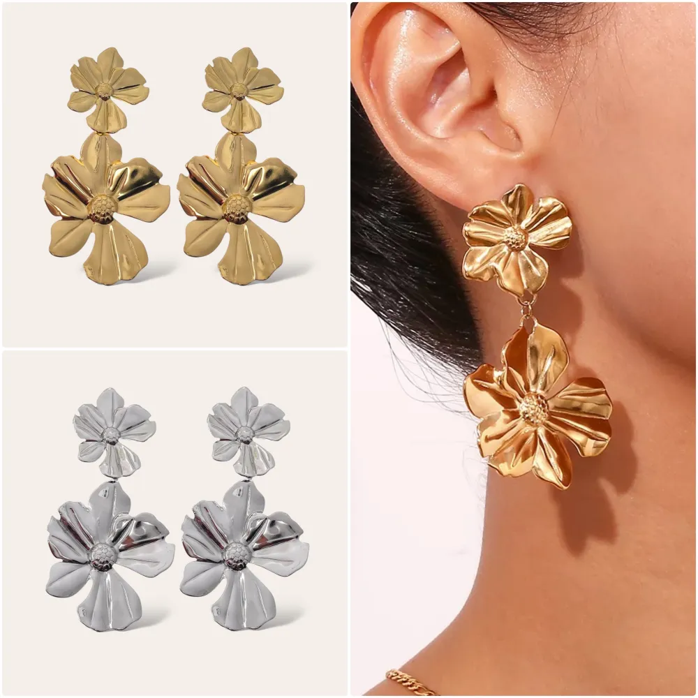 Fiore-Orecchini in Acciaio - OR-413-2423