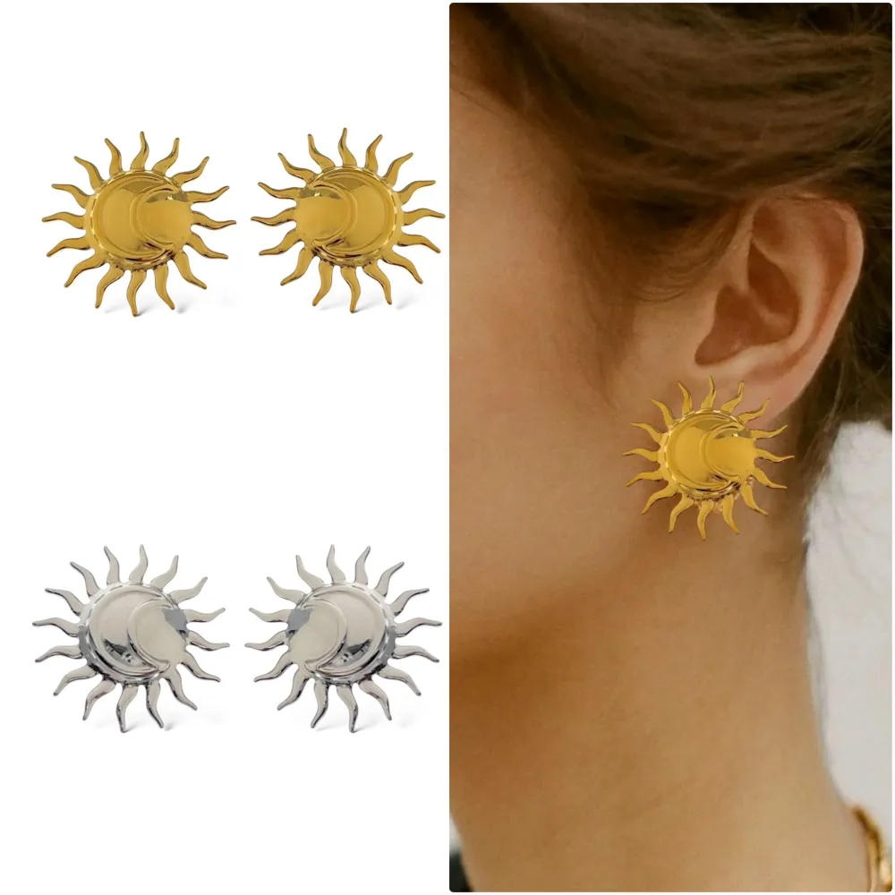 Sole Luna -Orecchini in Acciaio - OAP-413-7400