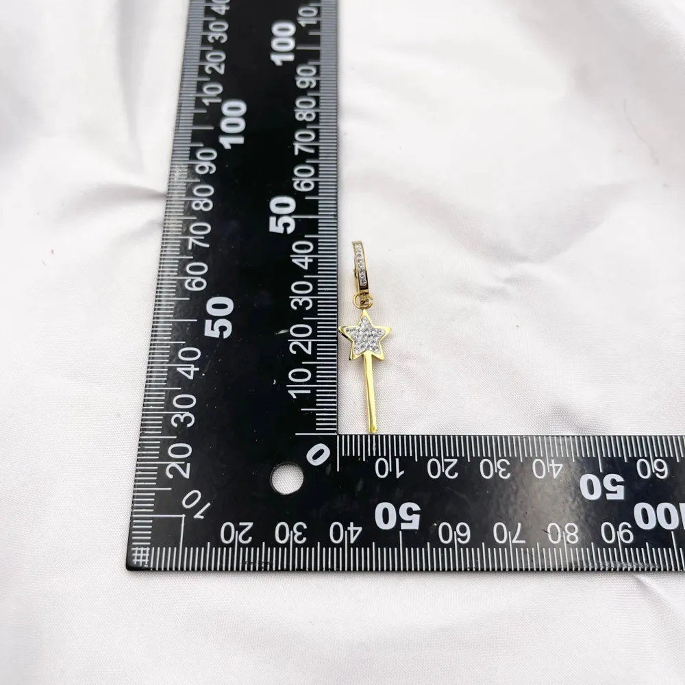 Unicorno Bacchetta Magica-Orecchini in Acciaio - OAP-413-751 (Oro Giallo)