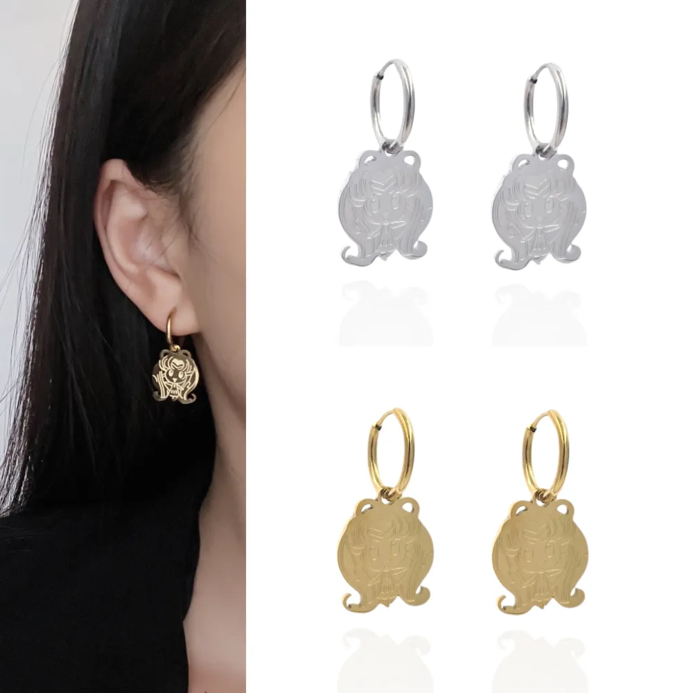 Sailor Moon-Orecchini a Cerchio in Acciaio - OAP-413-812