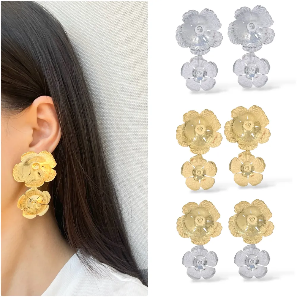 Fiore -Orecchini in Acciaio - OAP-413-837