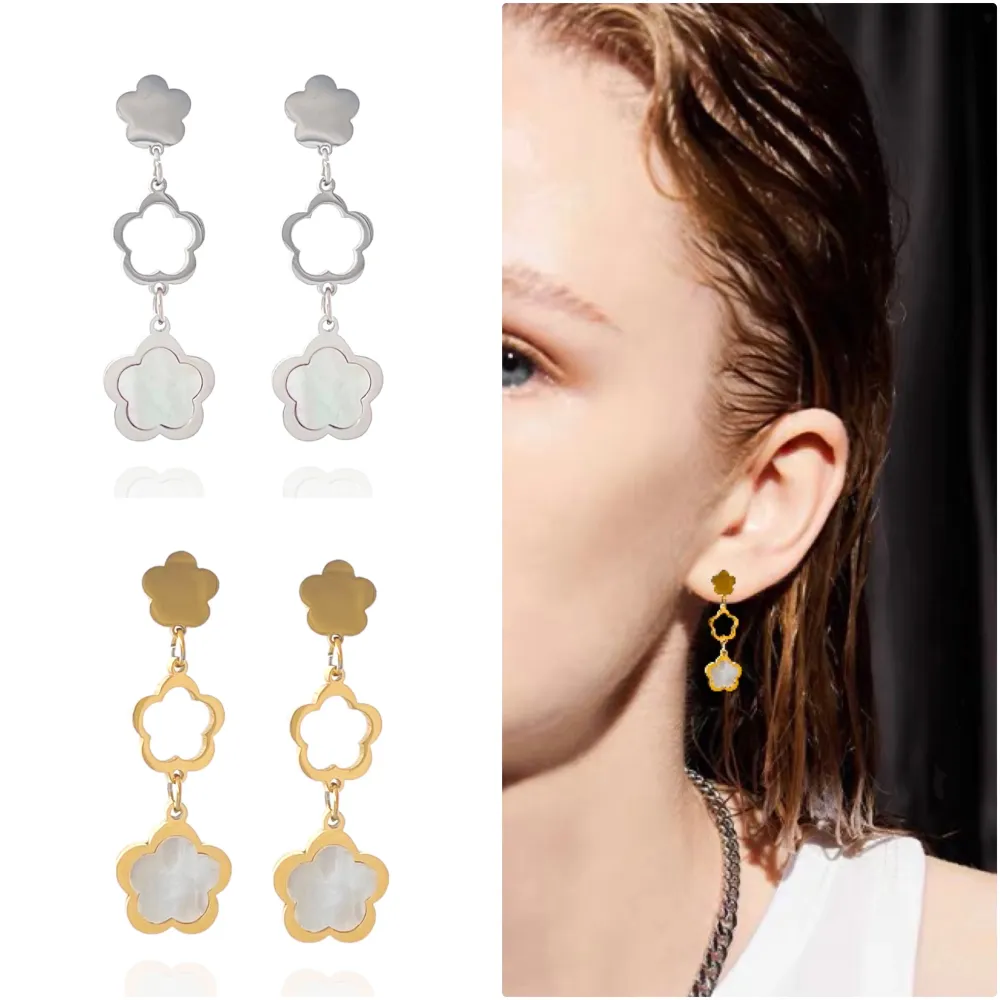 Fiore-Orecchini in Acciaio - OAP-413-910