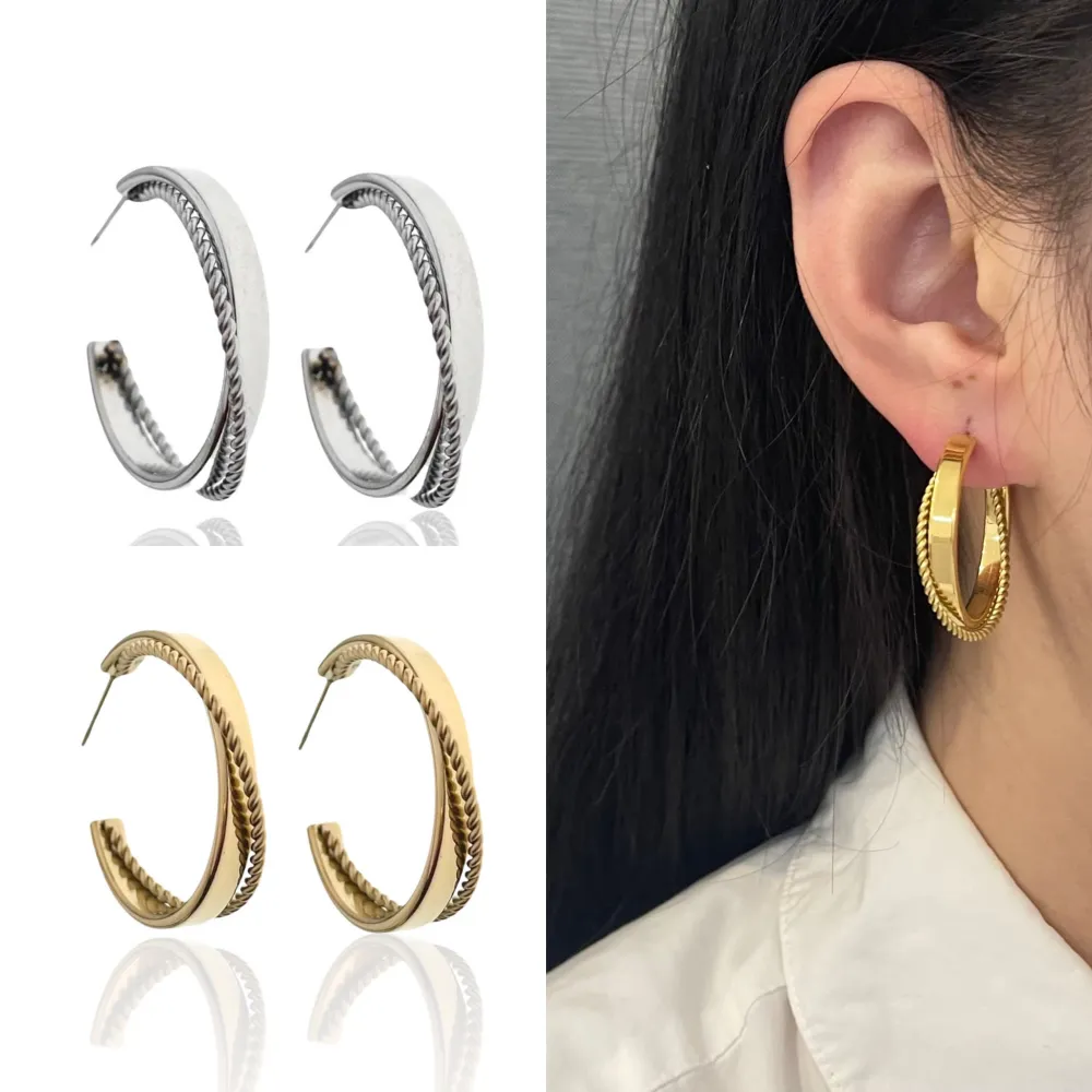 Cerchio-Orecchini in Acciaio - OAP-413-944