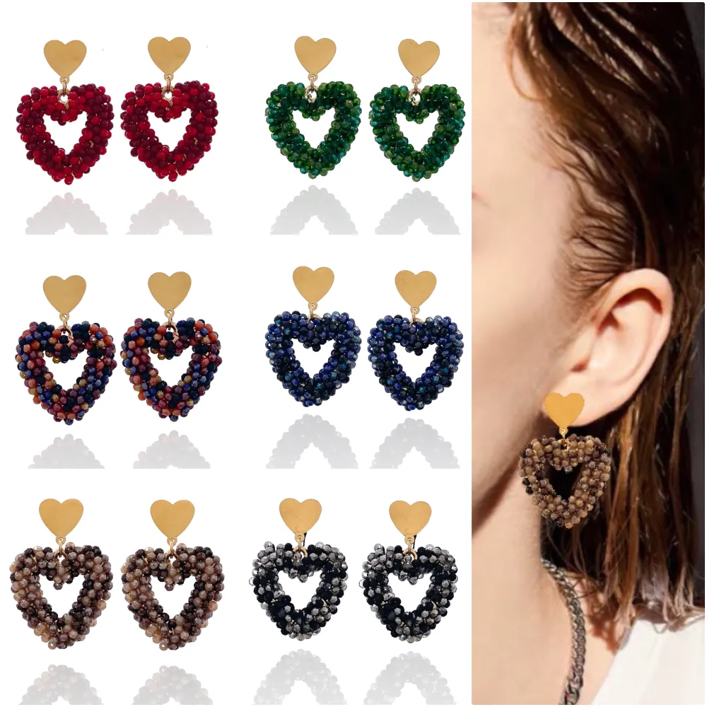 Cuore Vuoto-Orecchini in Acciaio - OAP-428-14