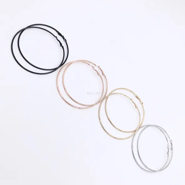 Cerchio 80mm -Orecchini acciaio - OAP-450-319 80mm (Acciaio)