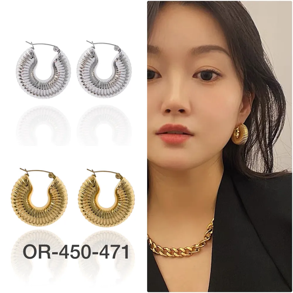 Cerchio-Orecchini in Acciaio - OAP-450-471