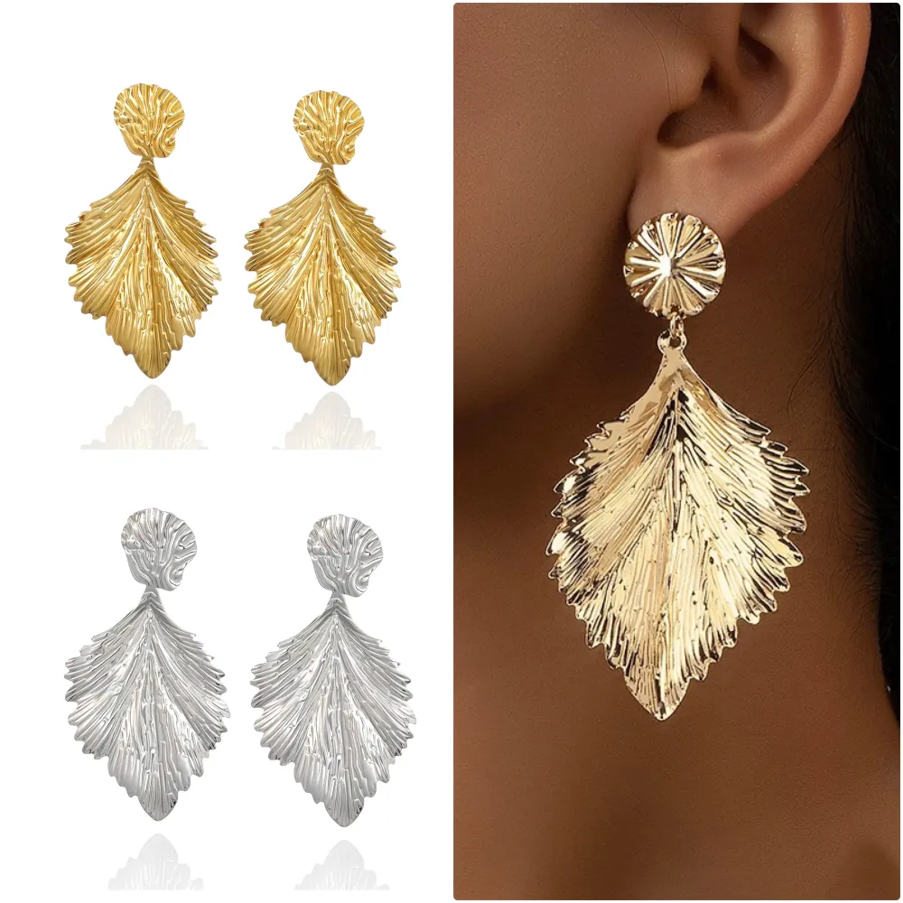 Foglia-Orecchini in Acciaio - OR-732-265