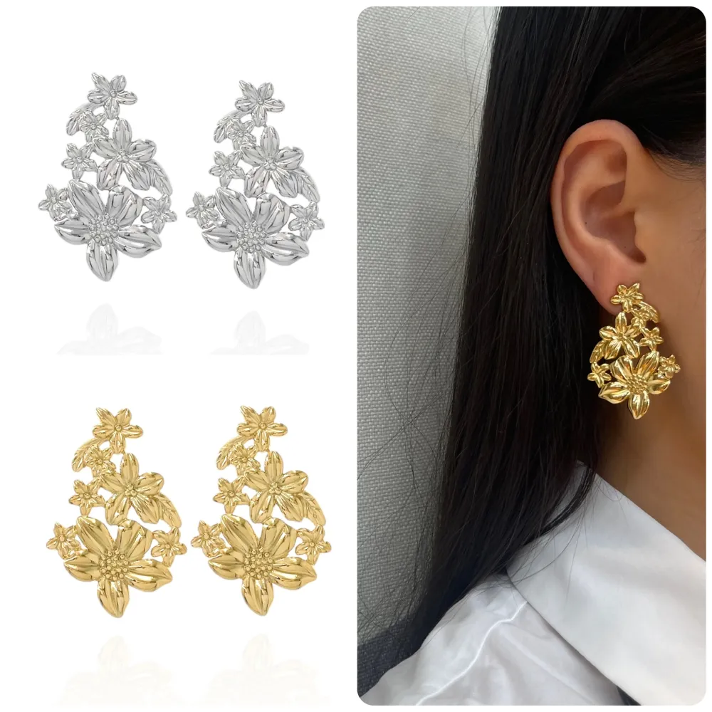 Fiore-Orecchini in Acciaio - OR-732-52