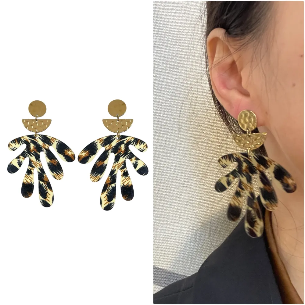 Foglia-Orecchini in Acciaio - OAP-759-70