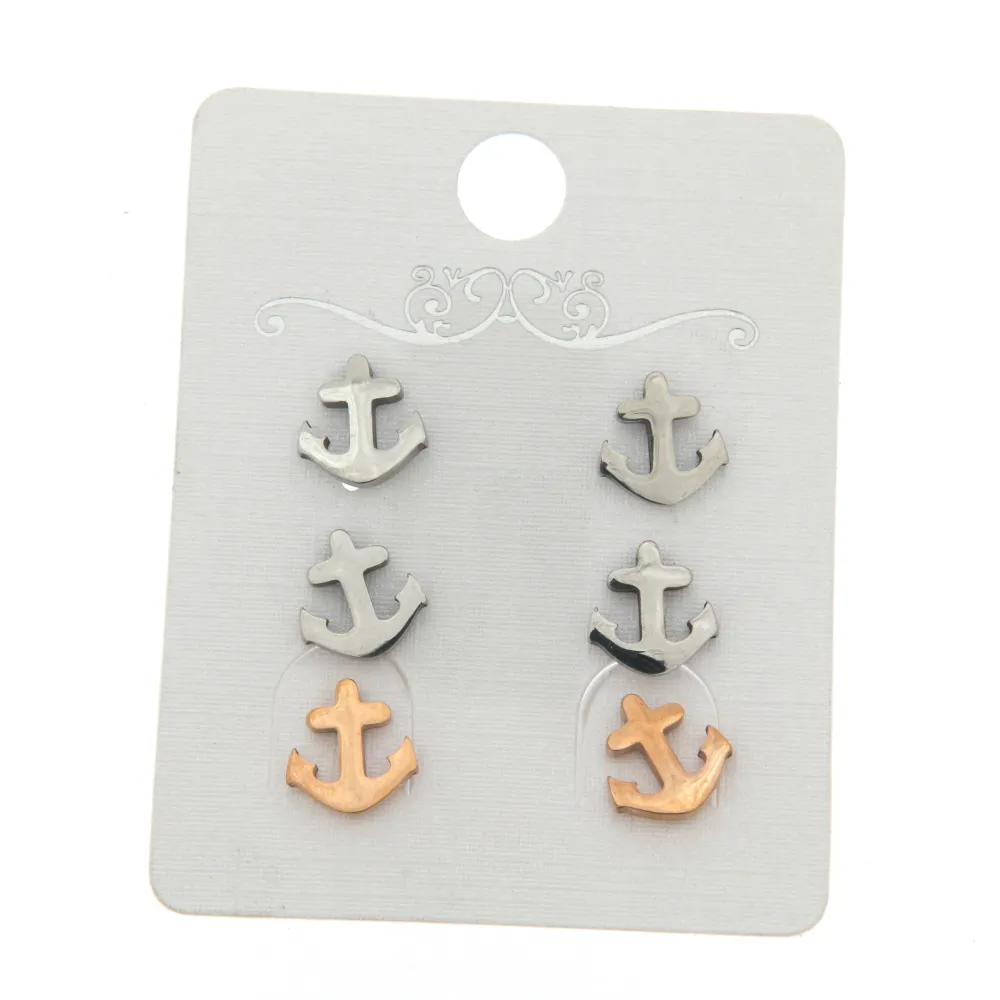 Ancorà 3257 - Orecchini Tris a lobo in Acciaio - OAP3257-Ancorà- Orecchini Tris a lobo in Acciaio