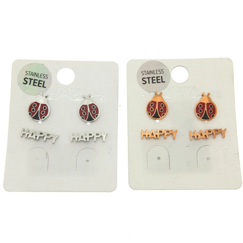 Ape Happy 3267 - Orecchini Bis a lobo in Acciaio - OAP3267-Ape Happy - Orecchini Bis a lobo in Acciaio