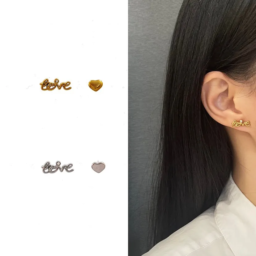 Love Cuore-Orecchini a Lobo in Acciaio - OAP413-795 (Oro Giallo)