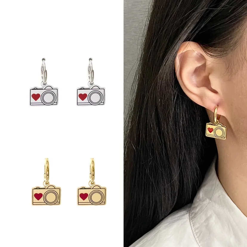 Camera Smaltata-Orecchini in Acciaio - OAP413-805