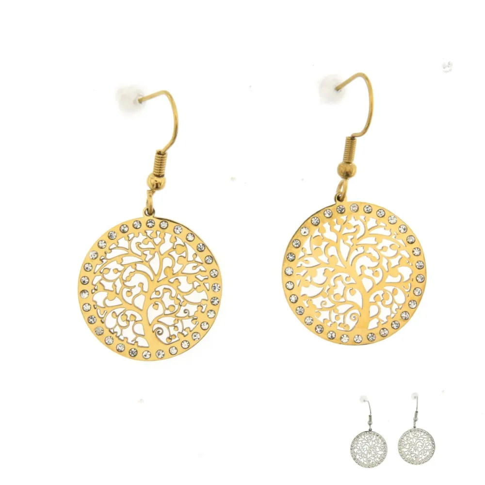 OAP6809-Albero della Vita- Orecchini in Acciaio - OAP6809-Albero della Vita- Orecchini in Acciaio
