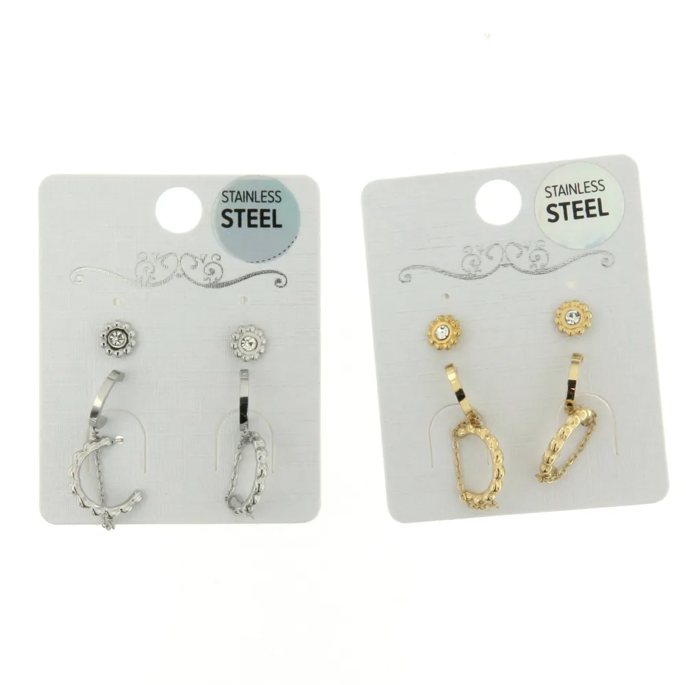 OAP6812-Cerchio Fiore- Orecchini in Acciaio - OAP6812-Cerchio Fiore- Orecchini in Acciaio