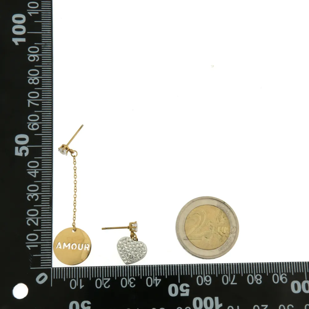 OAP6837-Cuore Amour- Orecchini in Acciaio - OAP6837-Cuore Amour- Orecchini in Acciaio