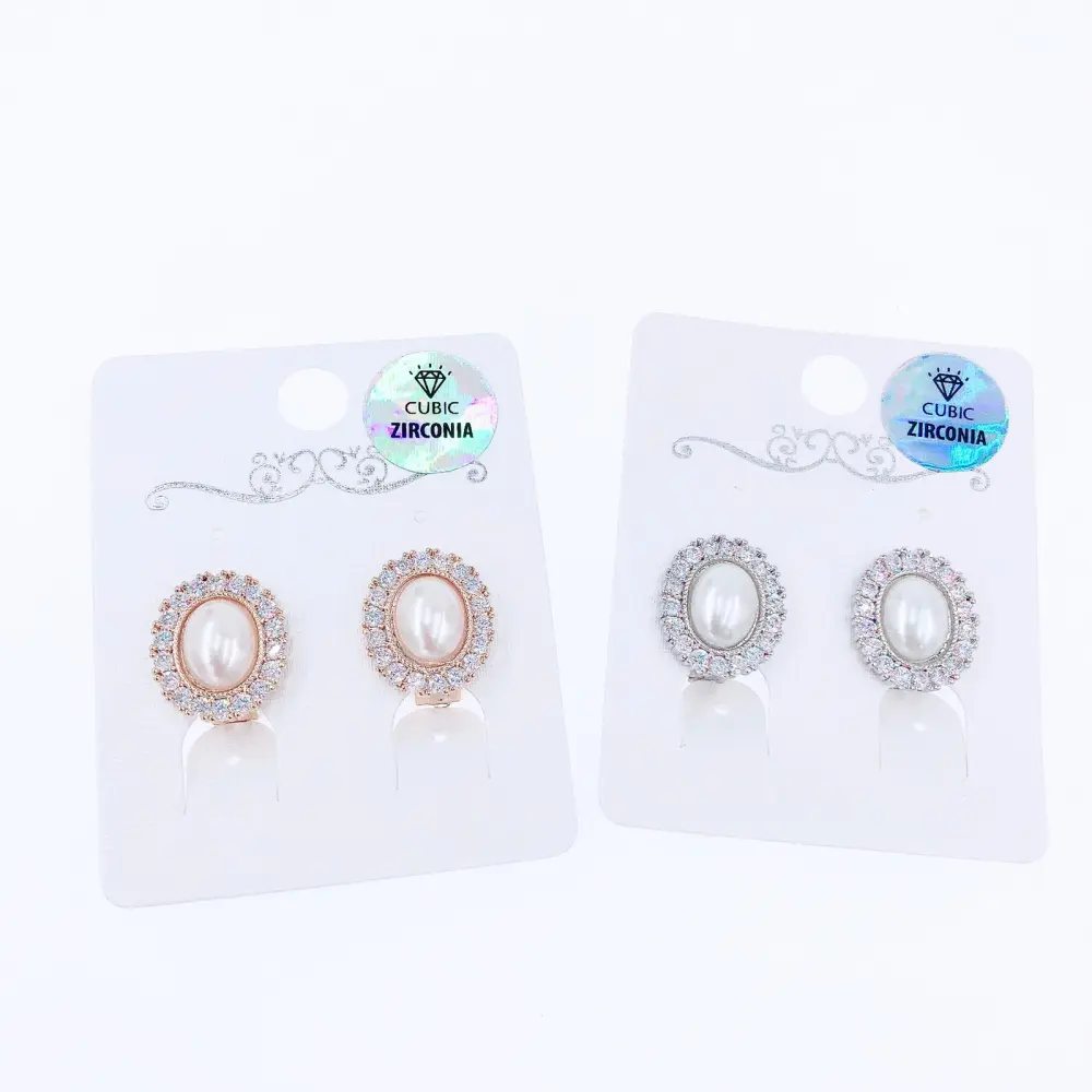 OMC-Perla Ovale 5084-Orecchini a Clip - OMC-Perla Ovale 5084-Orecchini a Clip (Argento)