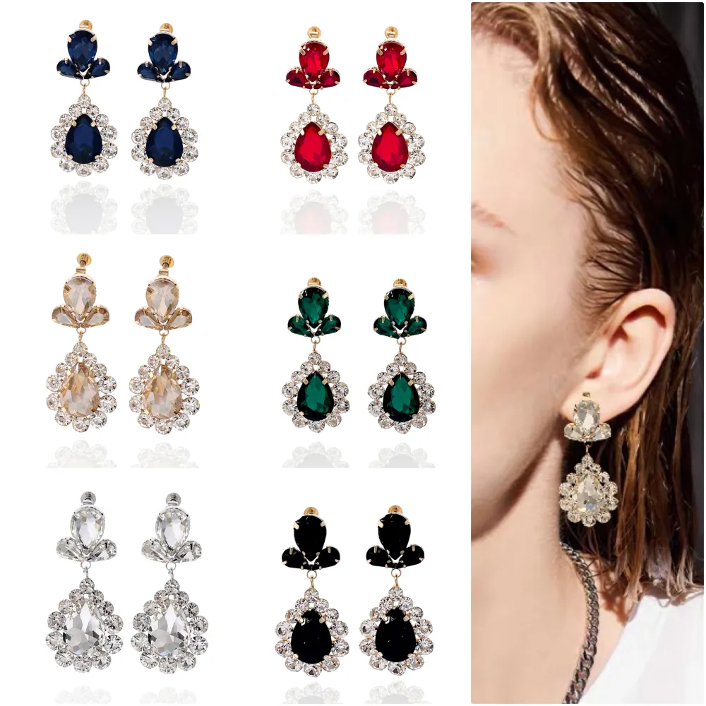 Goccia Pendente-Orecchini a Clip - OMK-520-L24