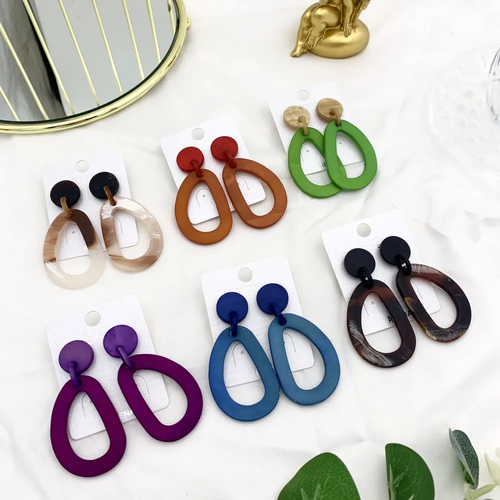 Goccia-Orecchini Moda in Resina - OMM-121-57