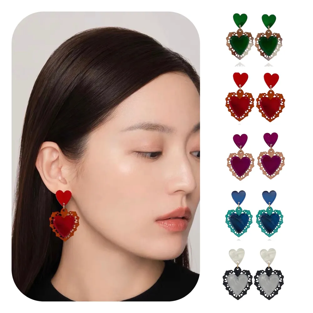 Sacro Cuore-Orecchini Moda in Resina - OMM-121-62