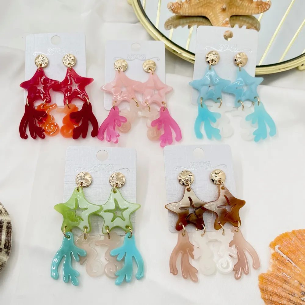 Stella Marina Conchiglia-Orecchini Moda - OMM-15549