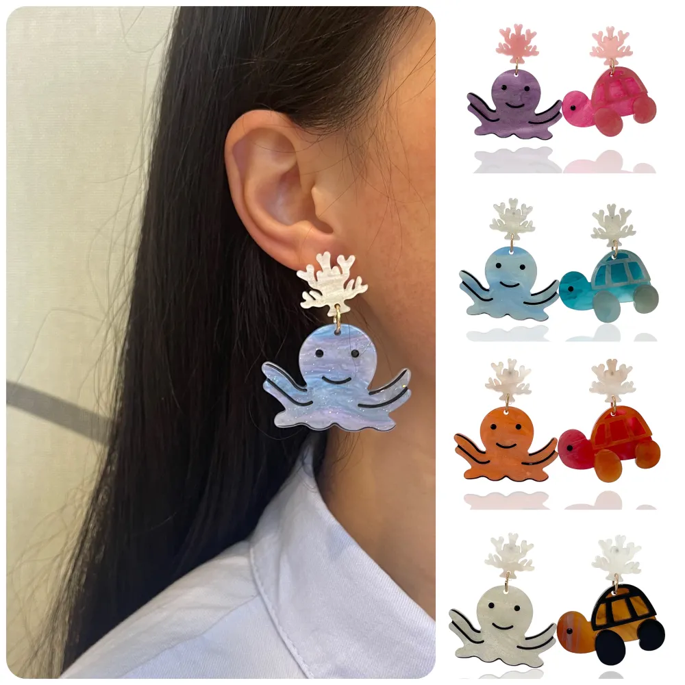 Mare Tarato Polipo-Orecchini Moda - OMM-15746