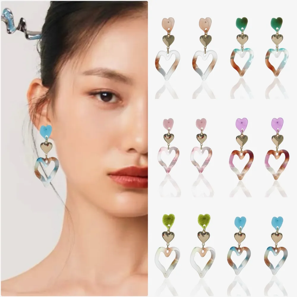 Cuore Vuoto-Orecchini in Resina Moda - OMM-15765 S