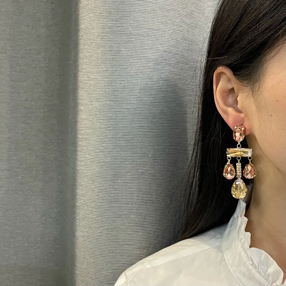 Fantasia -Orecchini Moda con Pietre Colorqte - OMM-381-209