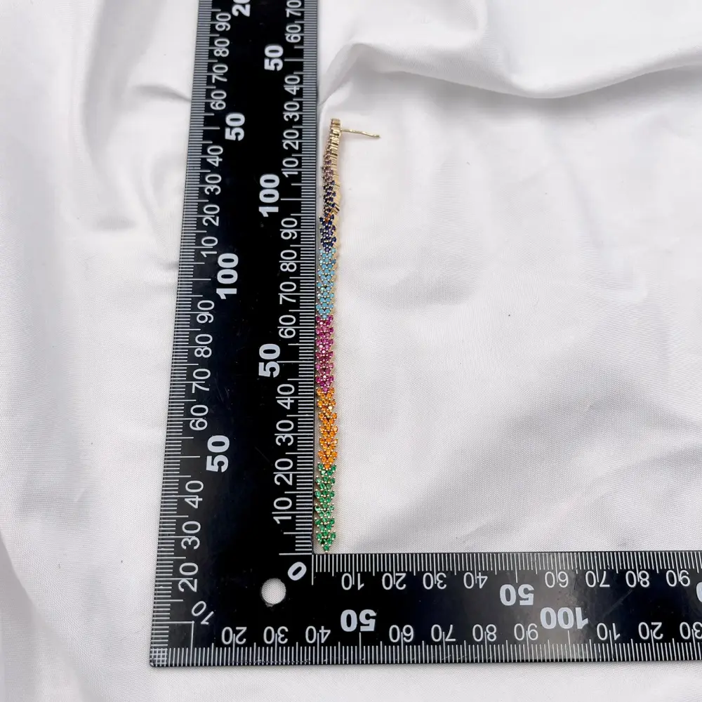 Lungo Foglia-Orecchini con Zirconia - OMZ-109-260