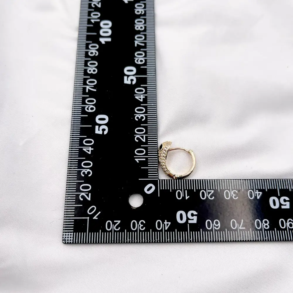 Cerchio Serpente-Orecchini con Zirconia - OMZ-109-Serpente