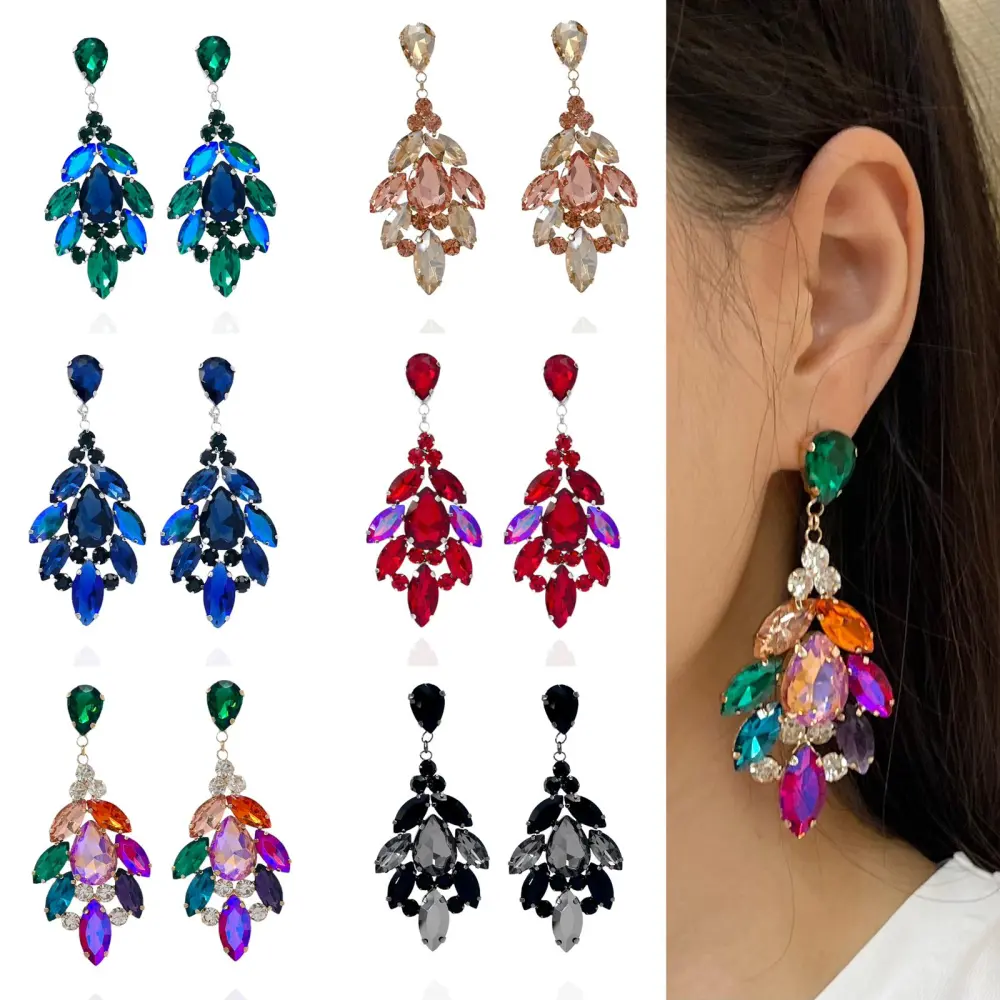 Chandelier-Orecchini con Pietre Colorate - OMZ-159-19680