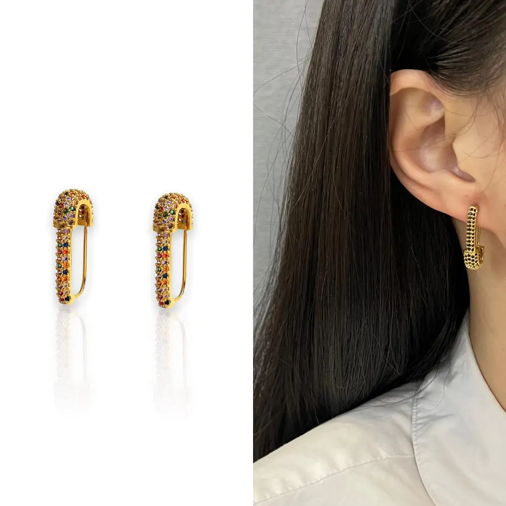 Spilla-Orecchini con Zirconia - OMZ-470-08