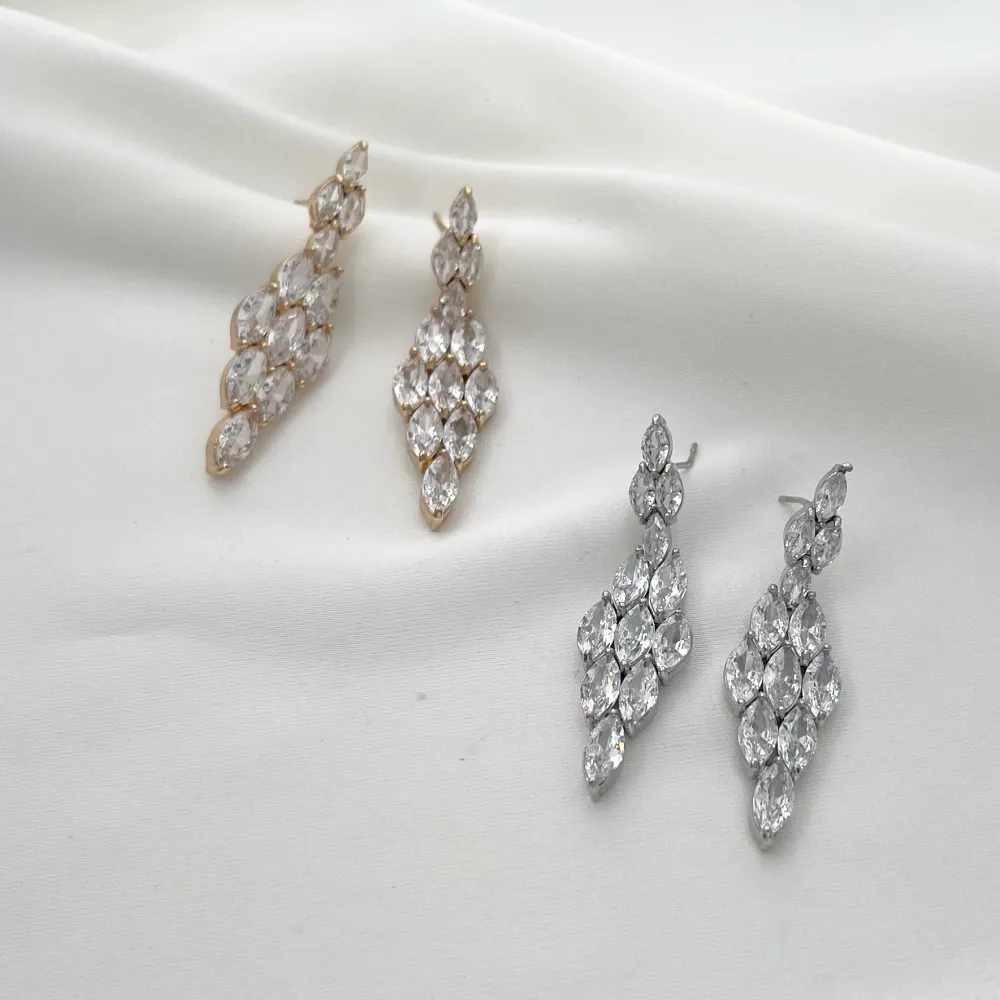 Rombo Lungo-Orecchini con Zirconia - OMZ-506-249