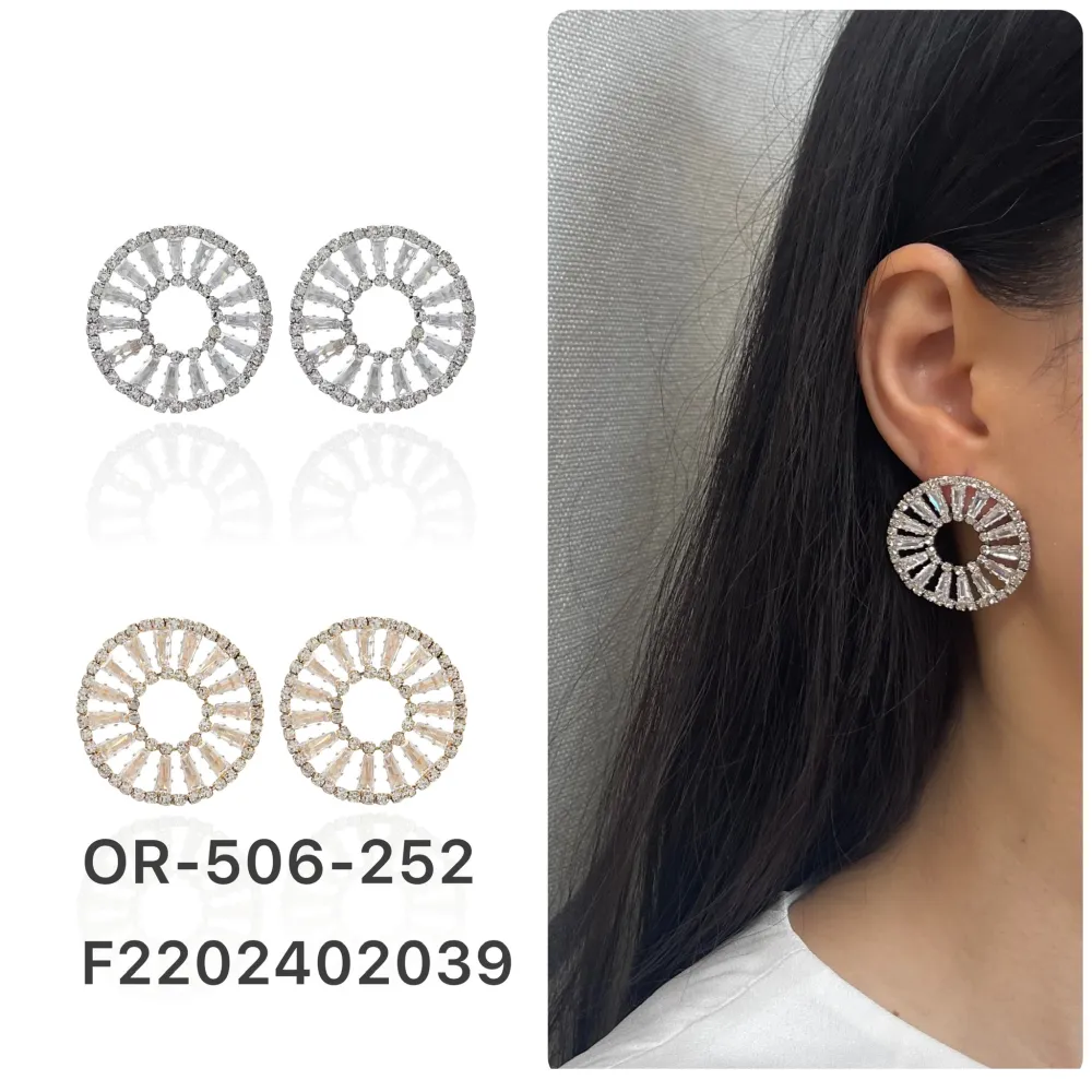 Tondo con Zirconia-Orecchini con Zirconia - OMZ-506-252