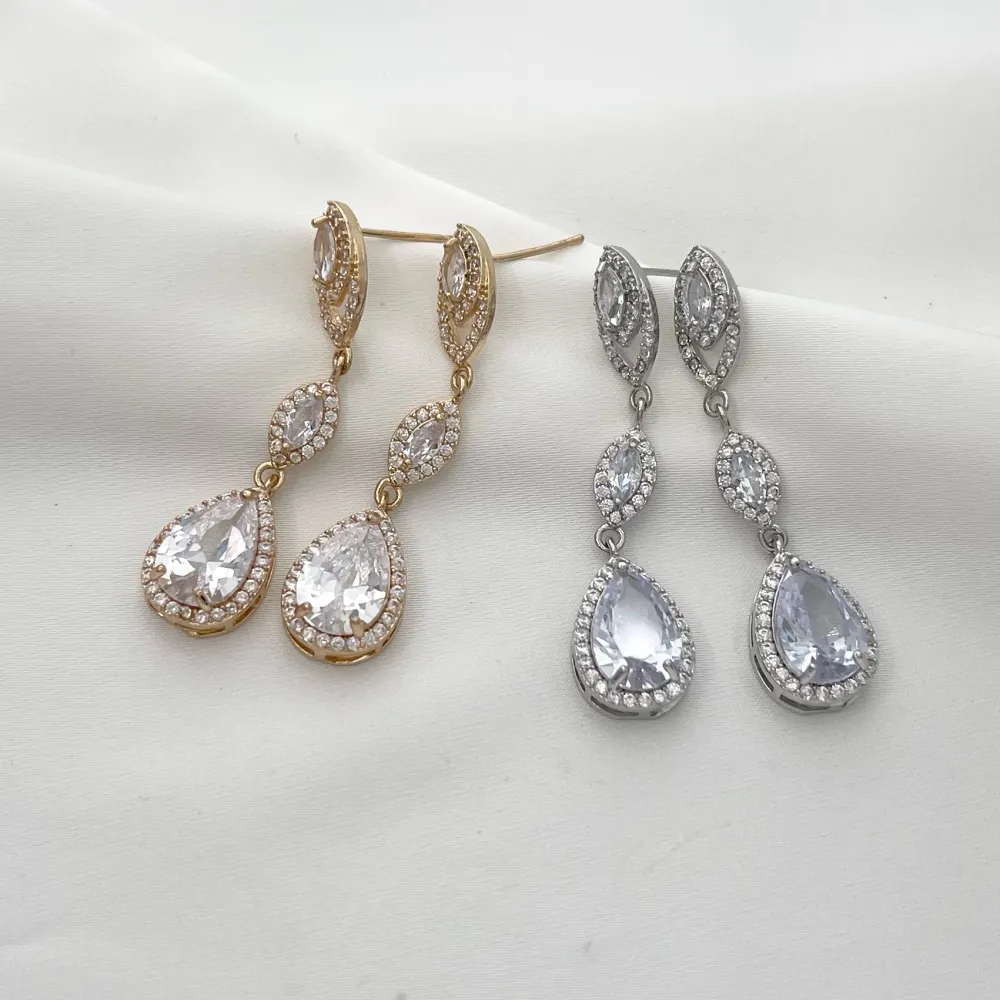 Goccia-Orecchini con Zirconia - OMZ-506-259