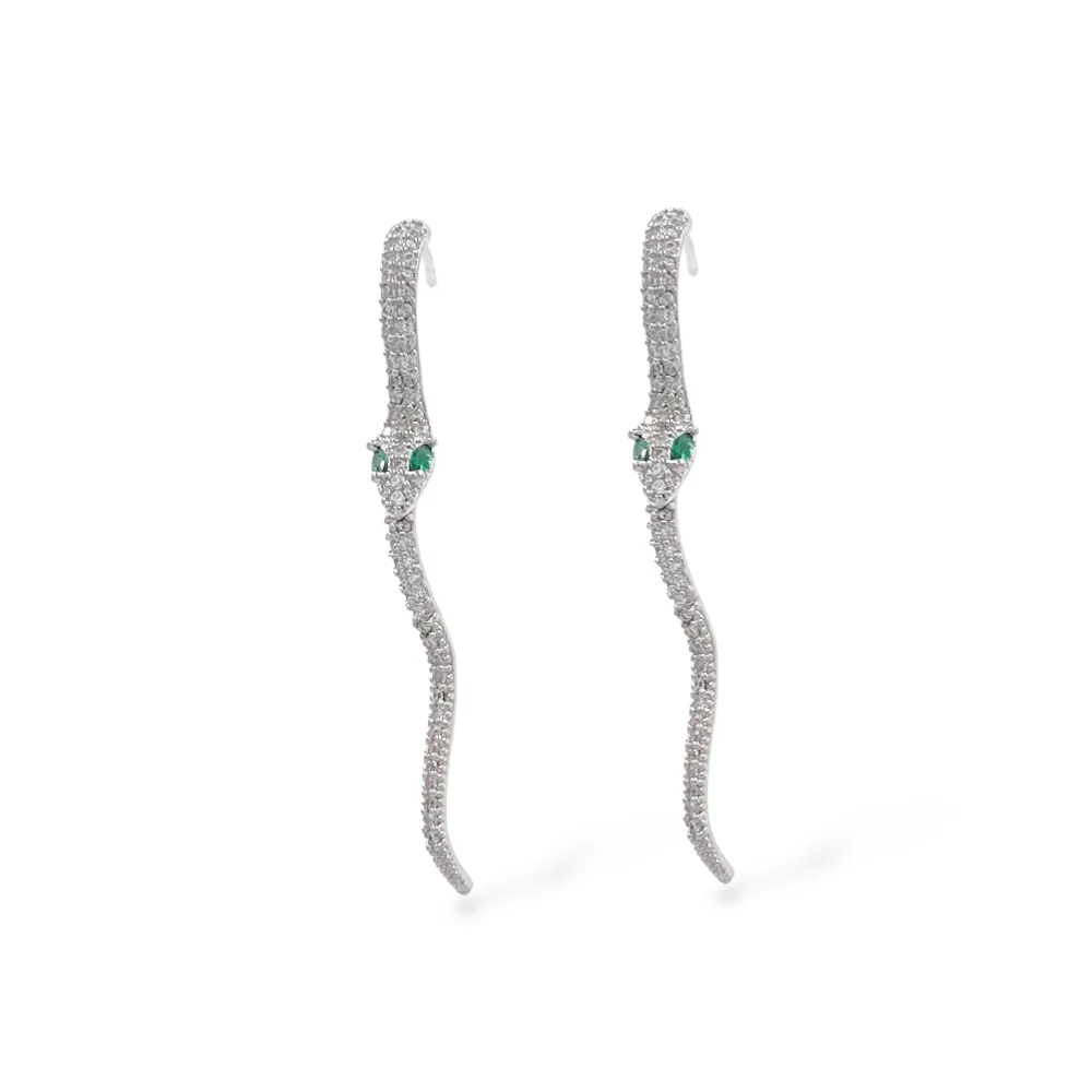 Serpente -Orecchini con Cubic Zirconia - OMZ-506-317 S