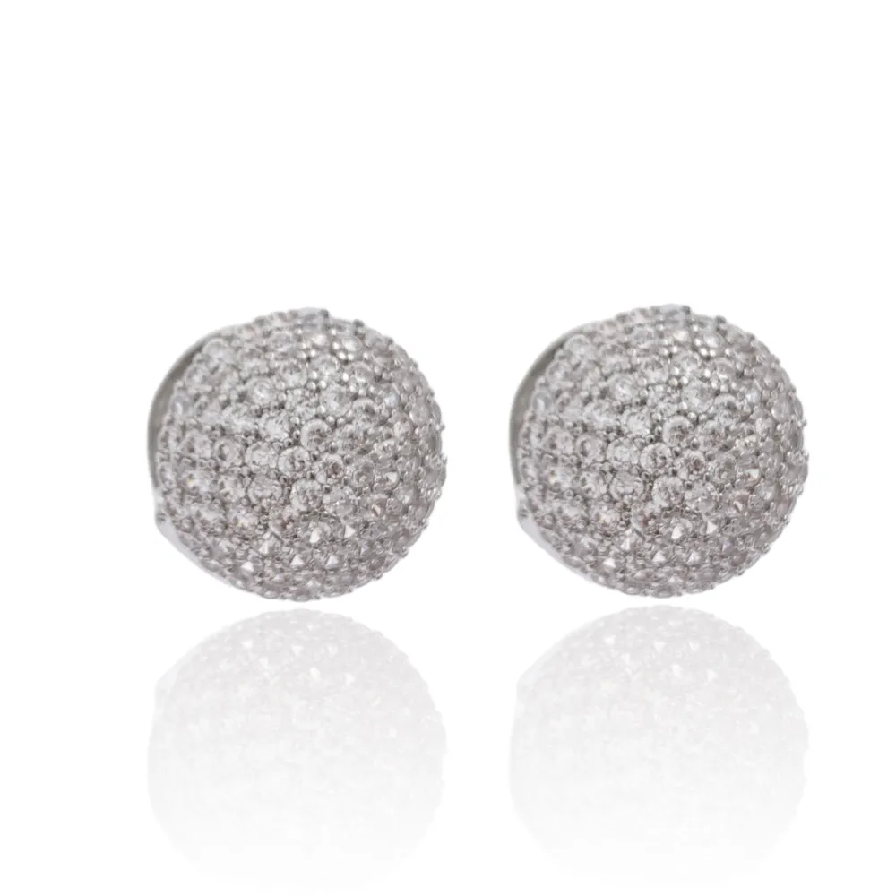 [OMZ-520-L54] Tondo con Zirconia-Orecchini con Zirconia - OMZ-520-L54 (Argento)