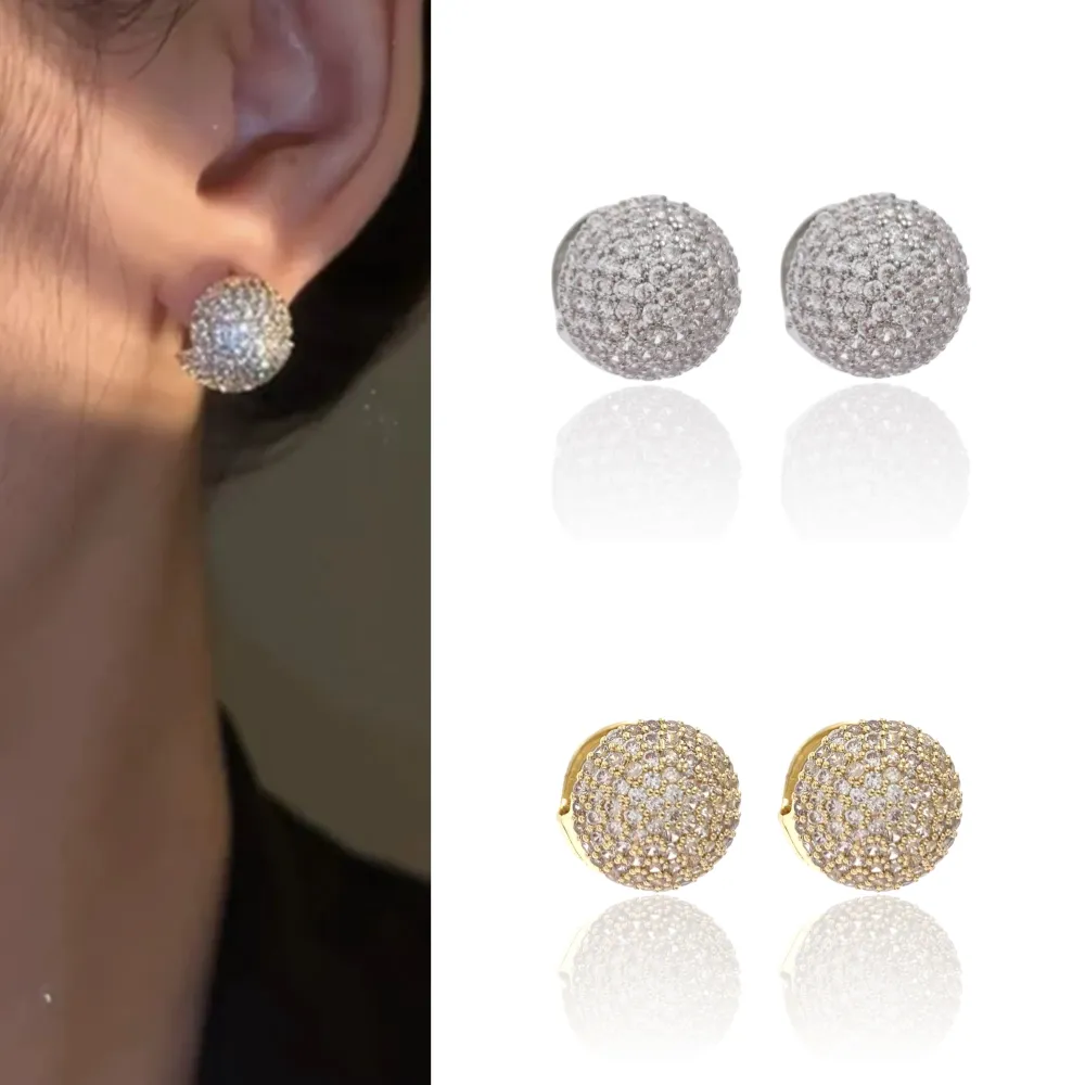 Tondo con Zirconia-Orecchini con Zirconia - OMZ-520-L54 (Argento)