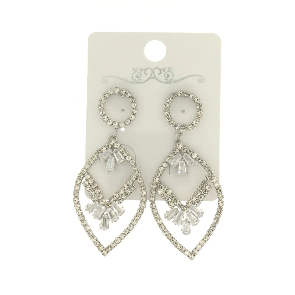 OMZ-Foglia 5139 - Orecchini con Cubic Zirconia - OMZ-Foglia 5139 - Orecchini con Cubic Zirconia