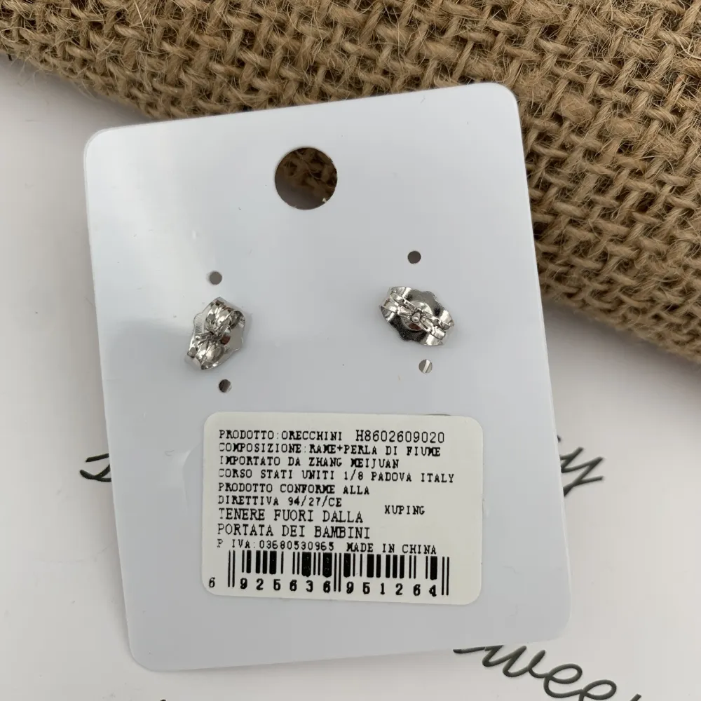 [OMZ-XP1264] Perla-Orecchini con Zirconia - OMZ-XP1264