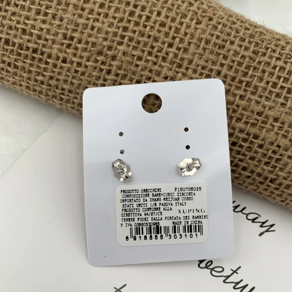 [OMZ-XP3101] Fiore Perla-Orecchini con Zirconia CXX - OMZ-XP3101