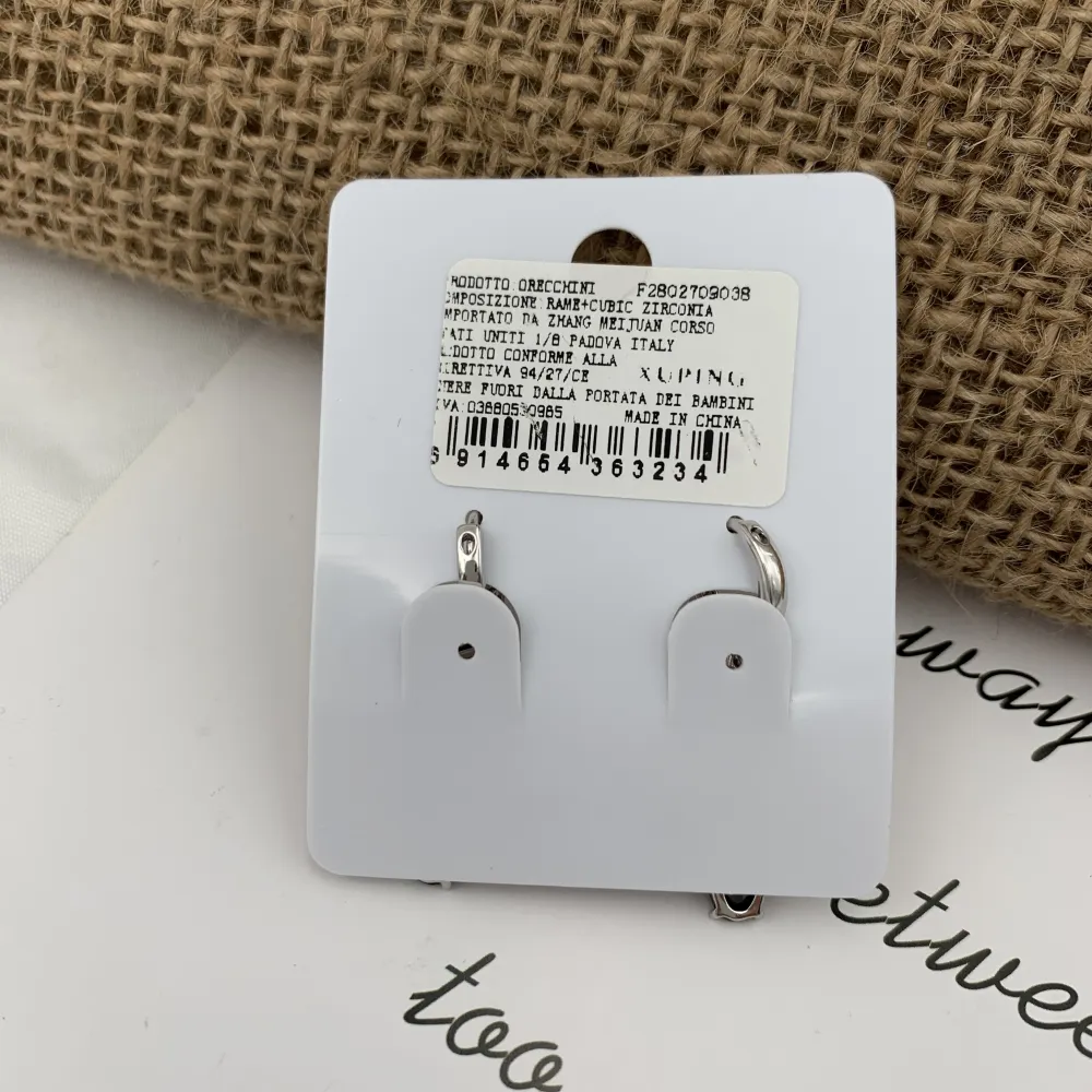 Fiore-Orecchini con Zirconia - OMZ-XP3234 (Bianco)